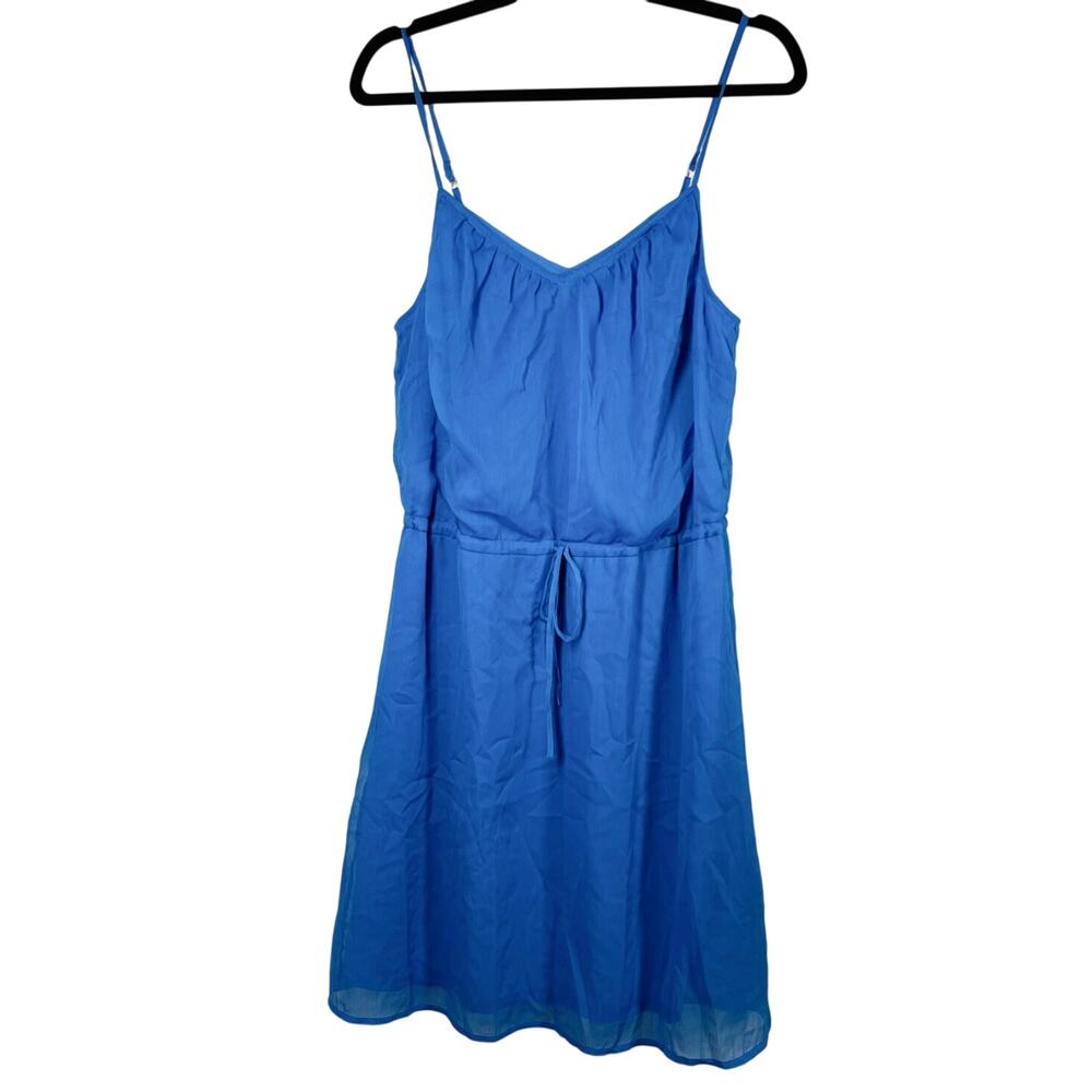 Old Navy Blue Spaghetti Strap Tie-Waist Mini Dress